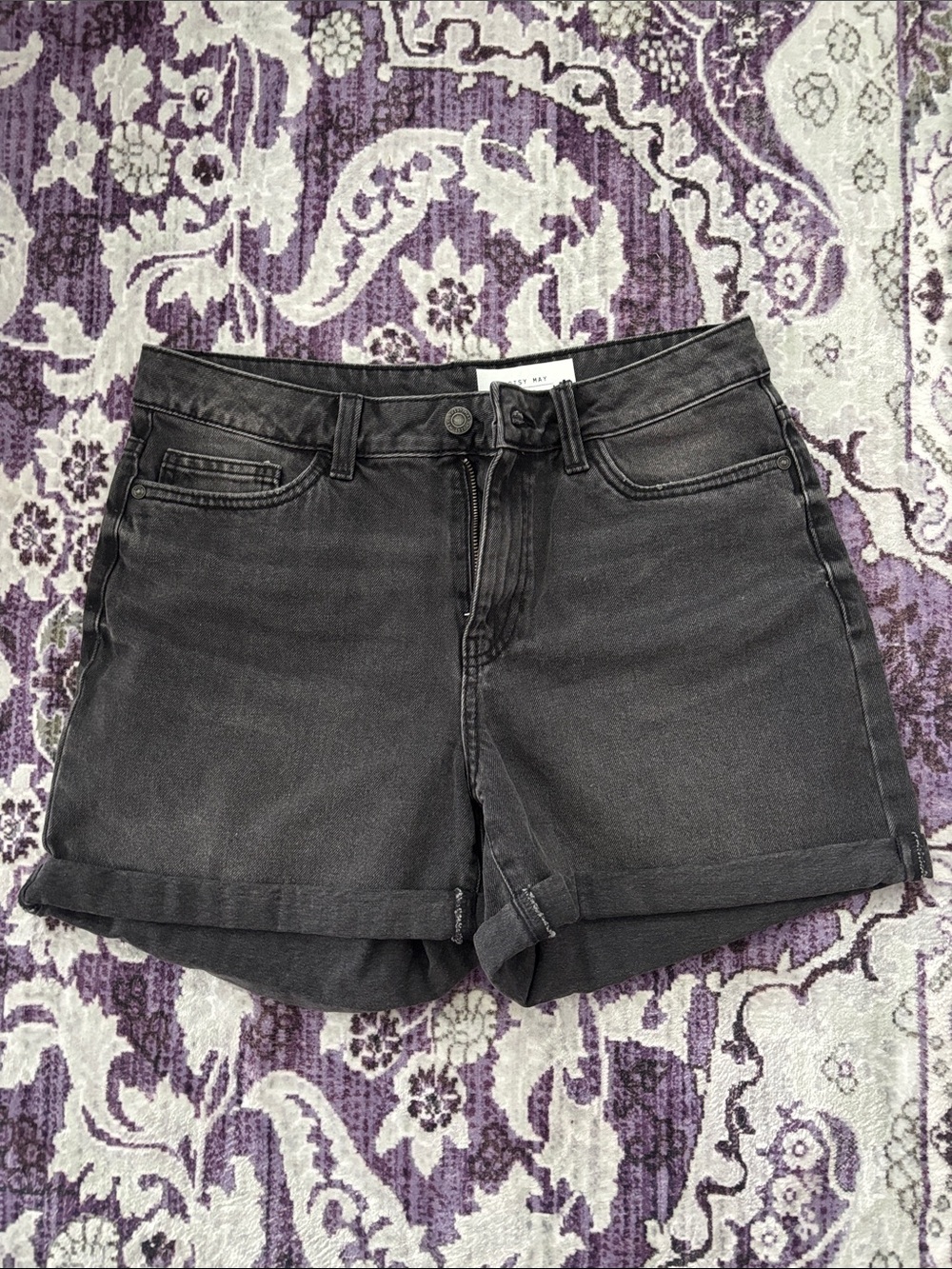 Noisy May Black Denim Women's Shorts - Classic High-Rise